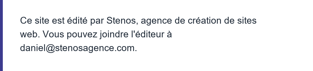 Éditeur du site